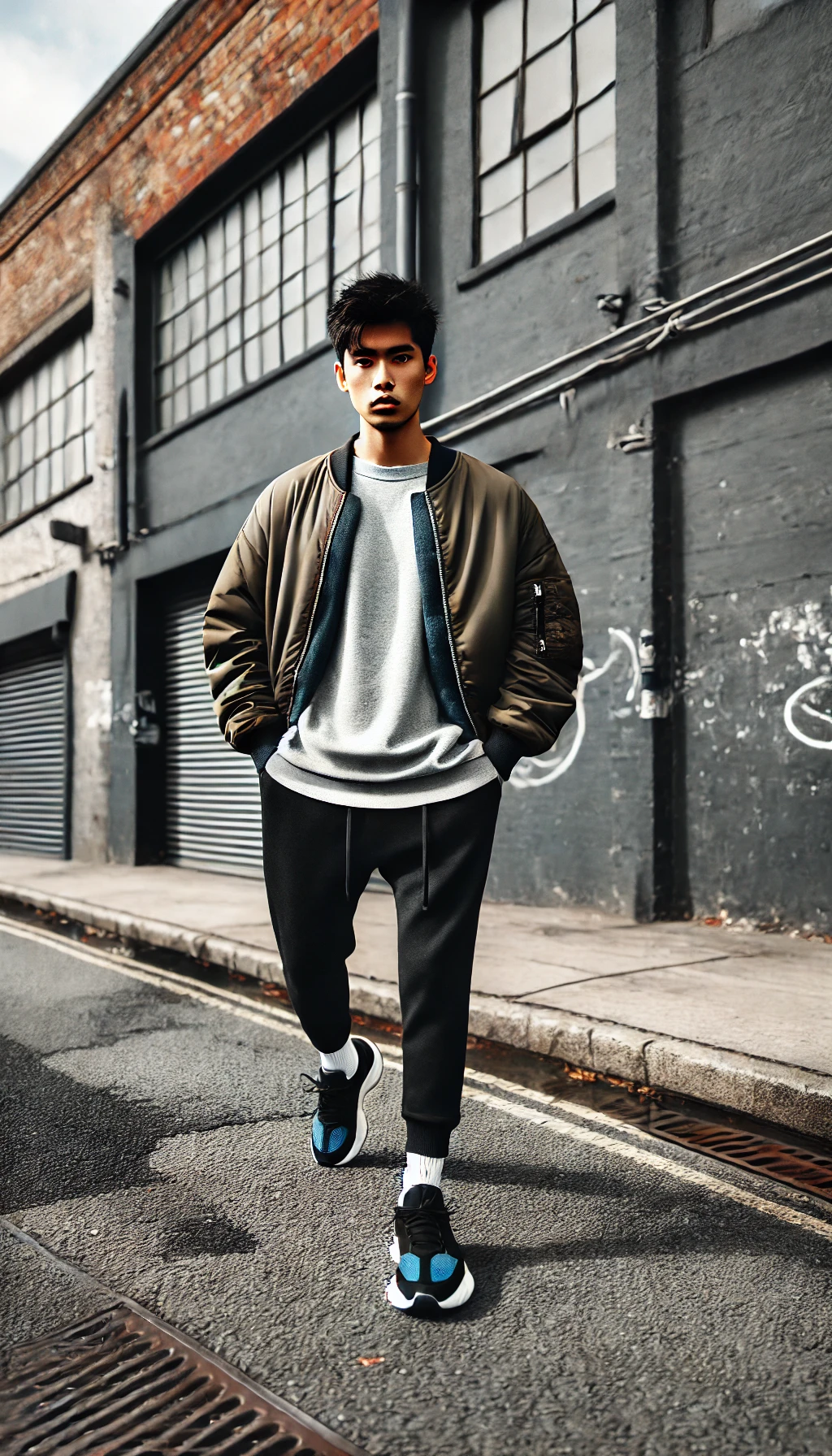 Áo thun dài tay + Áo bomber + Quần jogger – Cá tính, khỏe khoắn