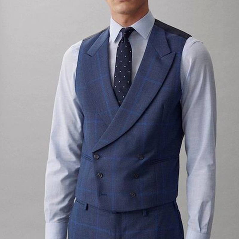 áo gile xanh dương