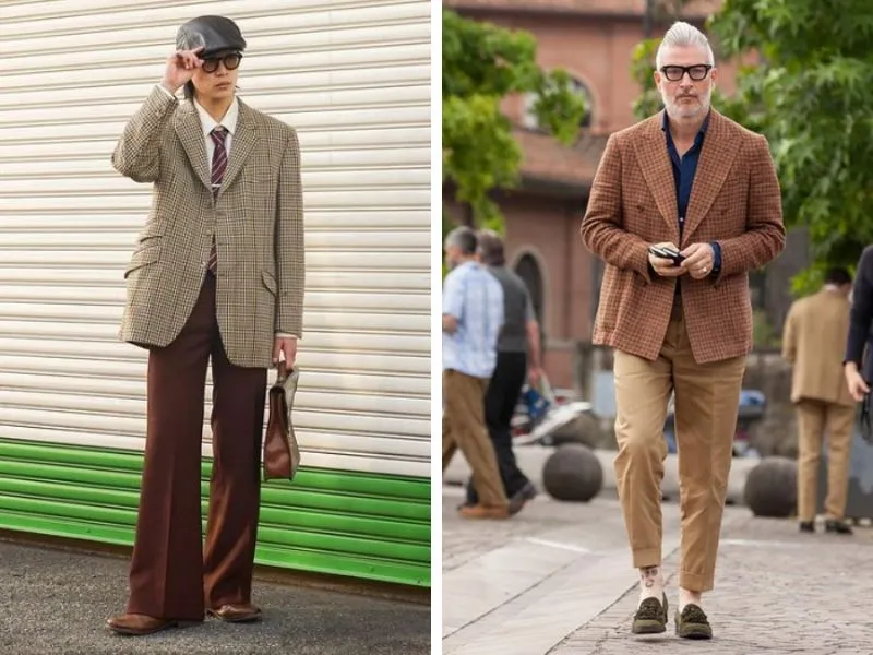 áo khoác màu da bò nam Phong Cách Vintage