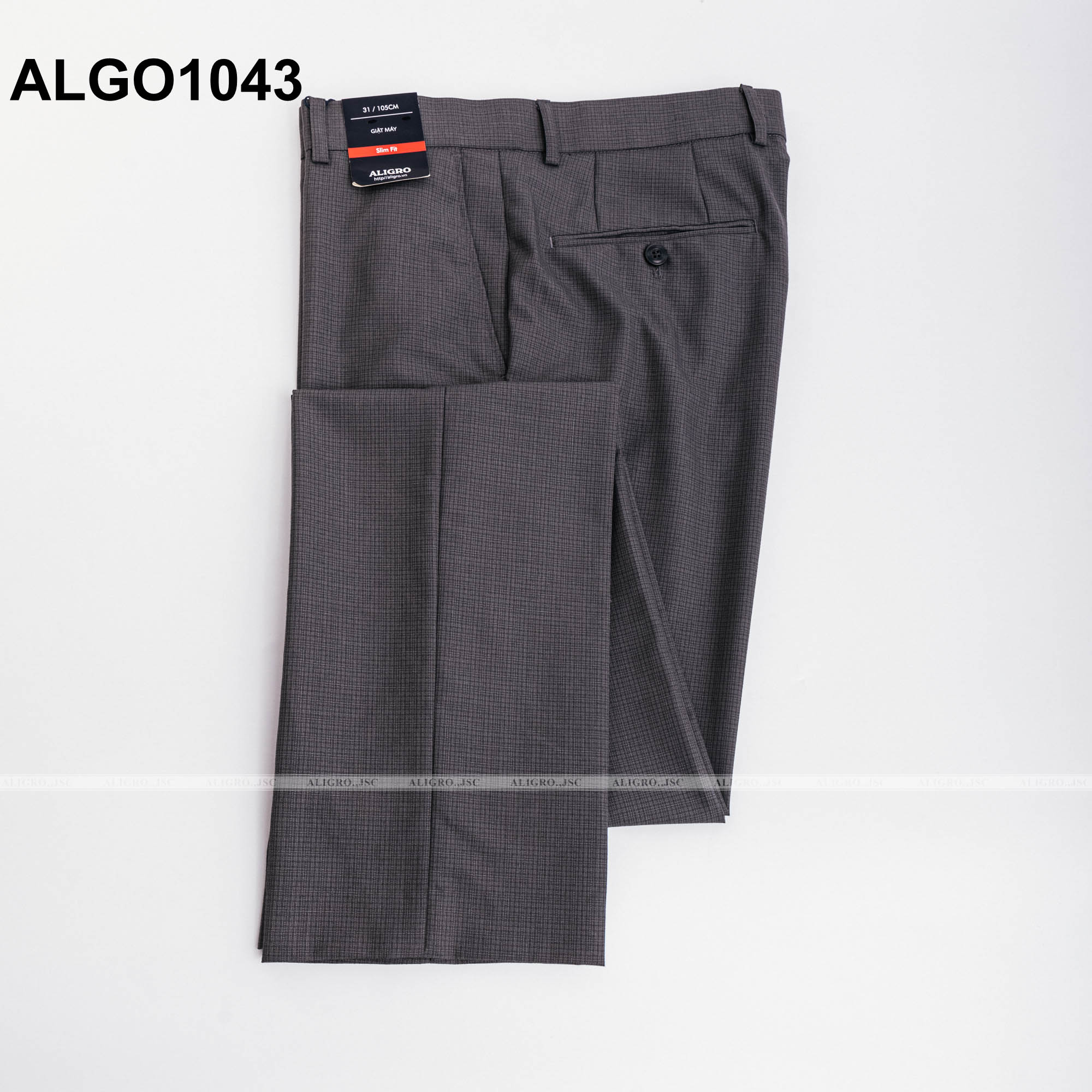 Quần âu nam công sở cao cấp Aligro ALGO1043 màu grey