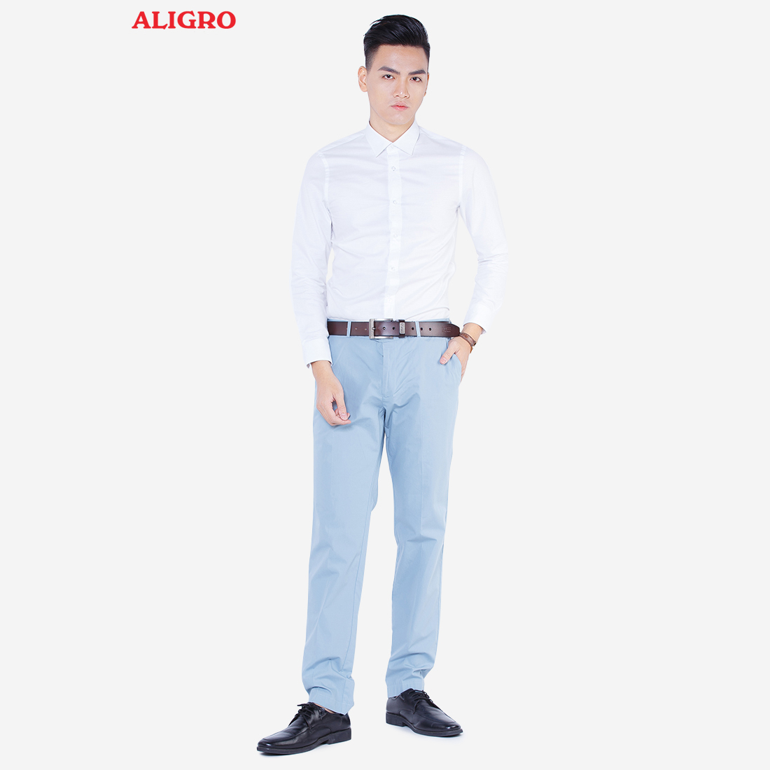Quần kaki nam cao cấp Aligro ALGK028 co giãn 4 chiều màu xanh da trời