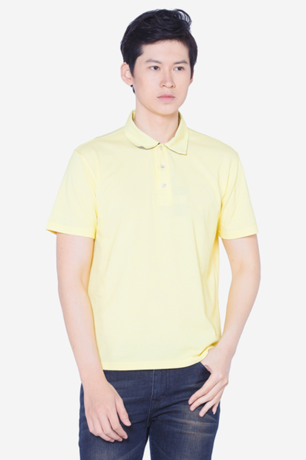 Áo polo nam cao cấp Aligro ALGPLO16 chất liệu cotton pha form SLIMFIT màu vàng