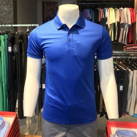 Áo polo nam ngắn tay cao cấp Aligro APLOUA004 chất liệu vải coolmax form SLIMFIT màu xanh royal