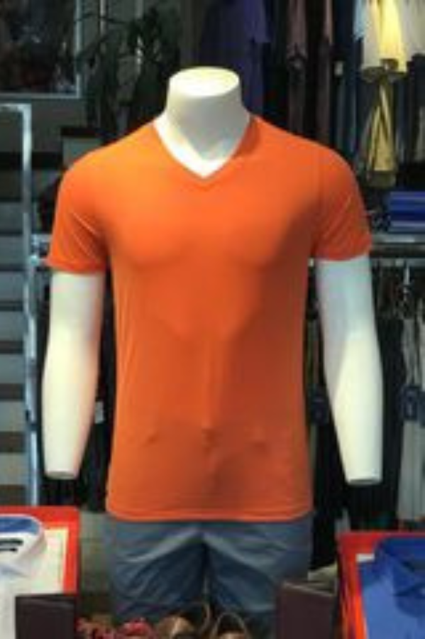 Áo thun nam cổ tim ngắn tay cao cấp Aligro ALGAPC059 chất liệu cotton form SLIMFIT màu cam