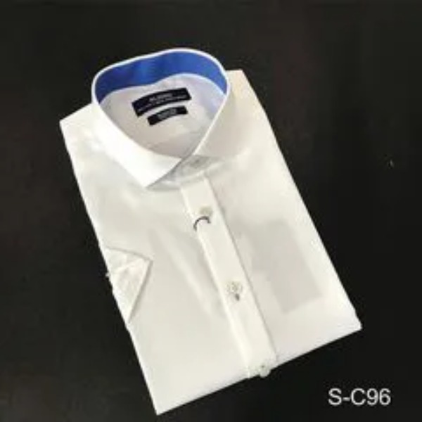 Áo sơ mi nam ngắn tay cao cấp Aligro ALGS-C96 chất liệu cotton form SLIMFIT màu trắng vân