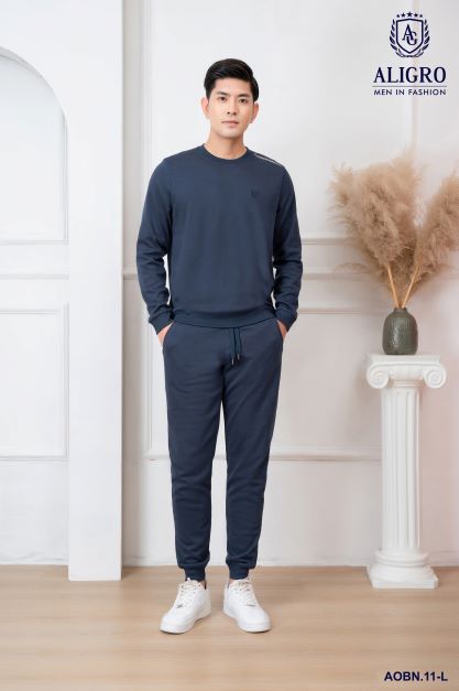 BỘ NỈ CỔ TRÒN NAVY BN.11