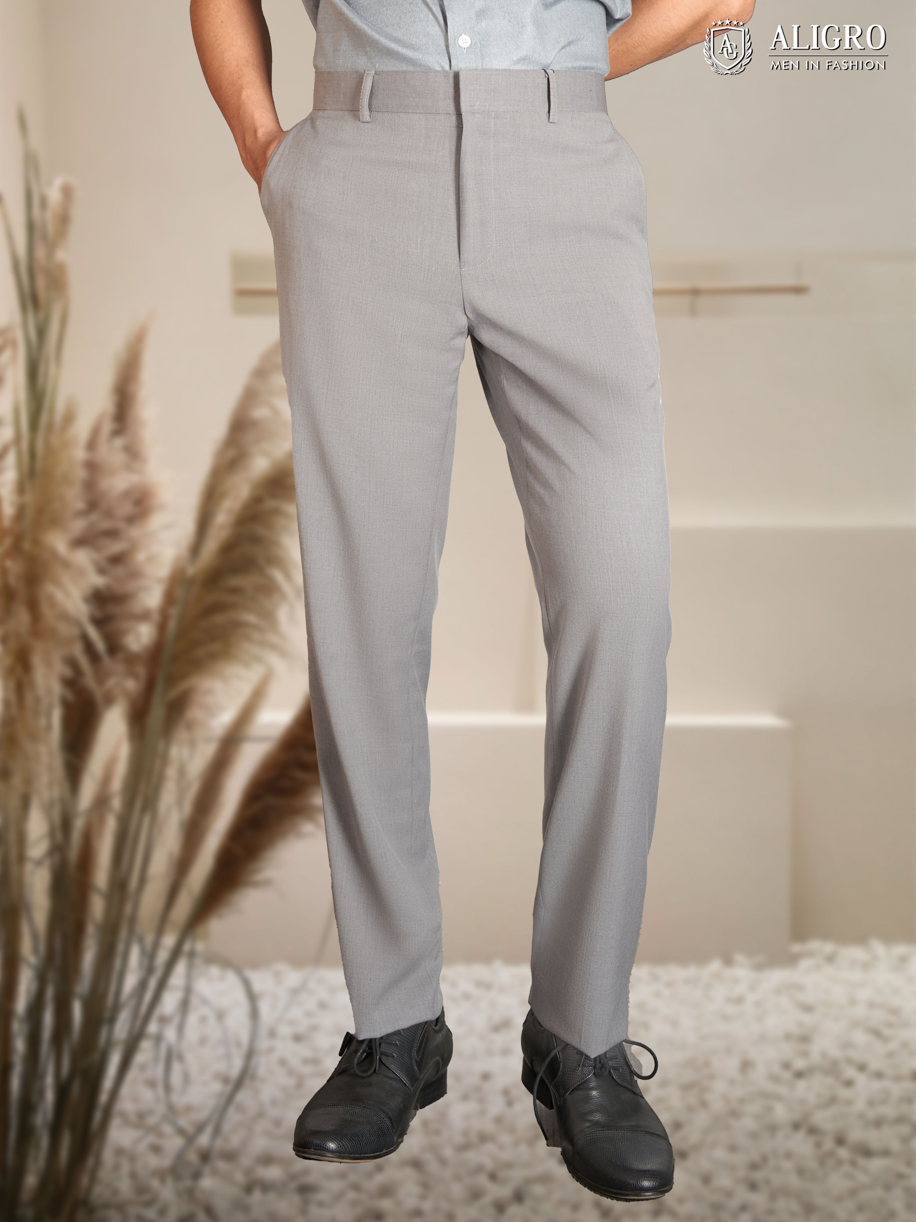 Quần âu nam công sở cao cấp Aligro ALGO1038 màu gey