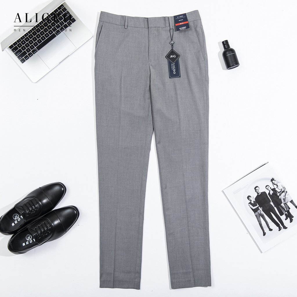 Quần âu nam công sở cao cấp Aligro ALGO1027 màu ghi slim