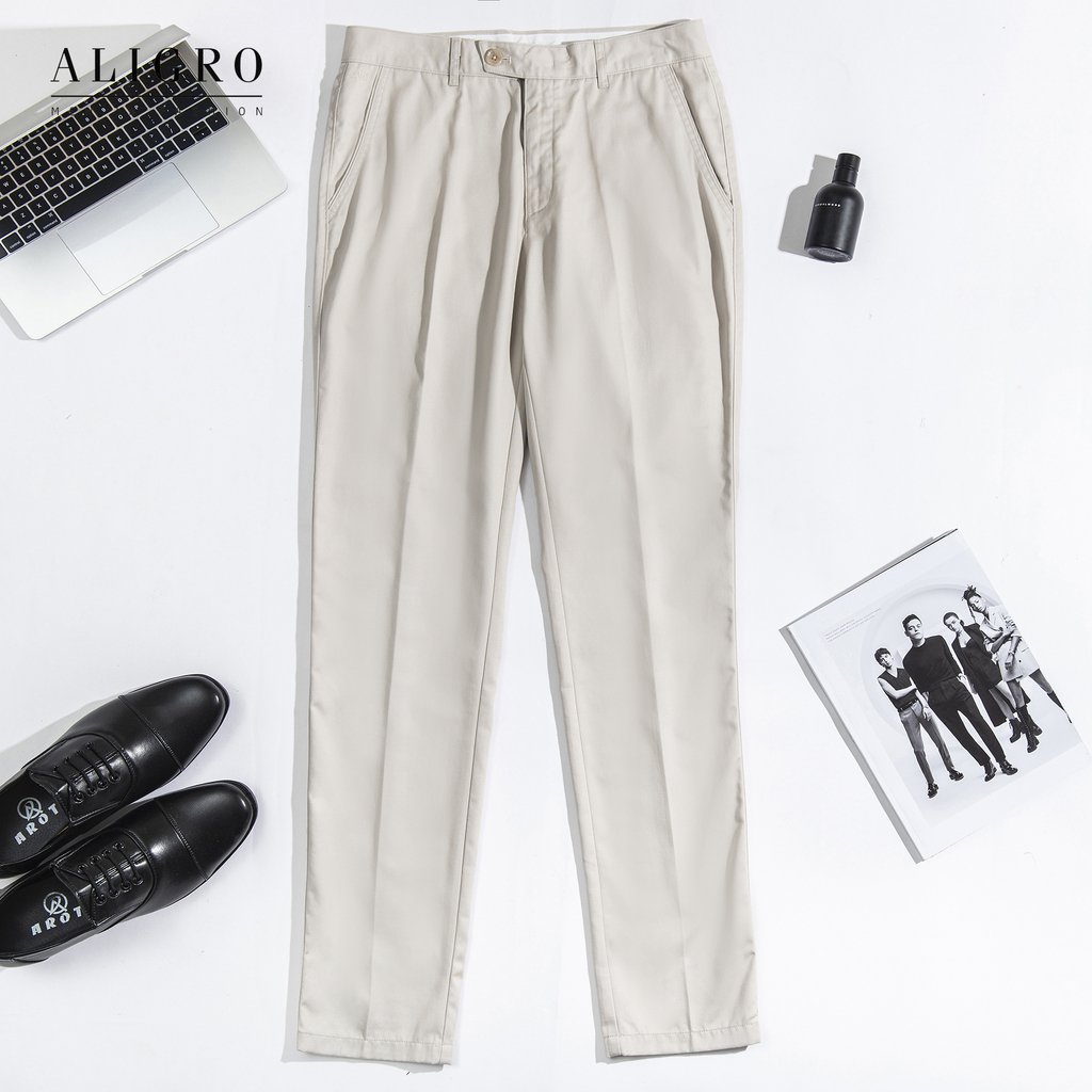 Quần kaki nam cao cấp Aligro ALGK034 co giãn 4 chiều màu beige