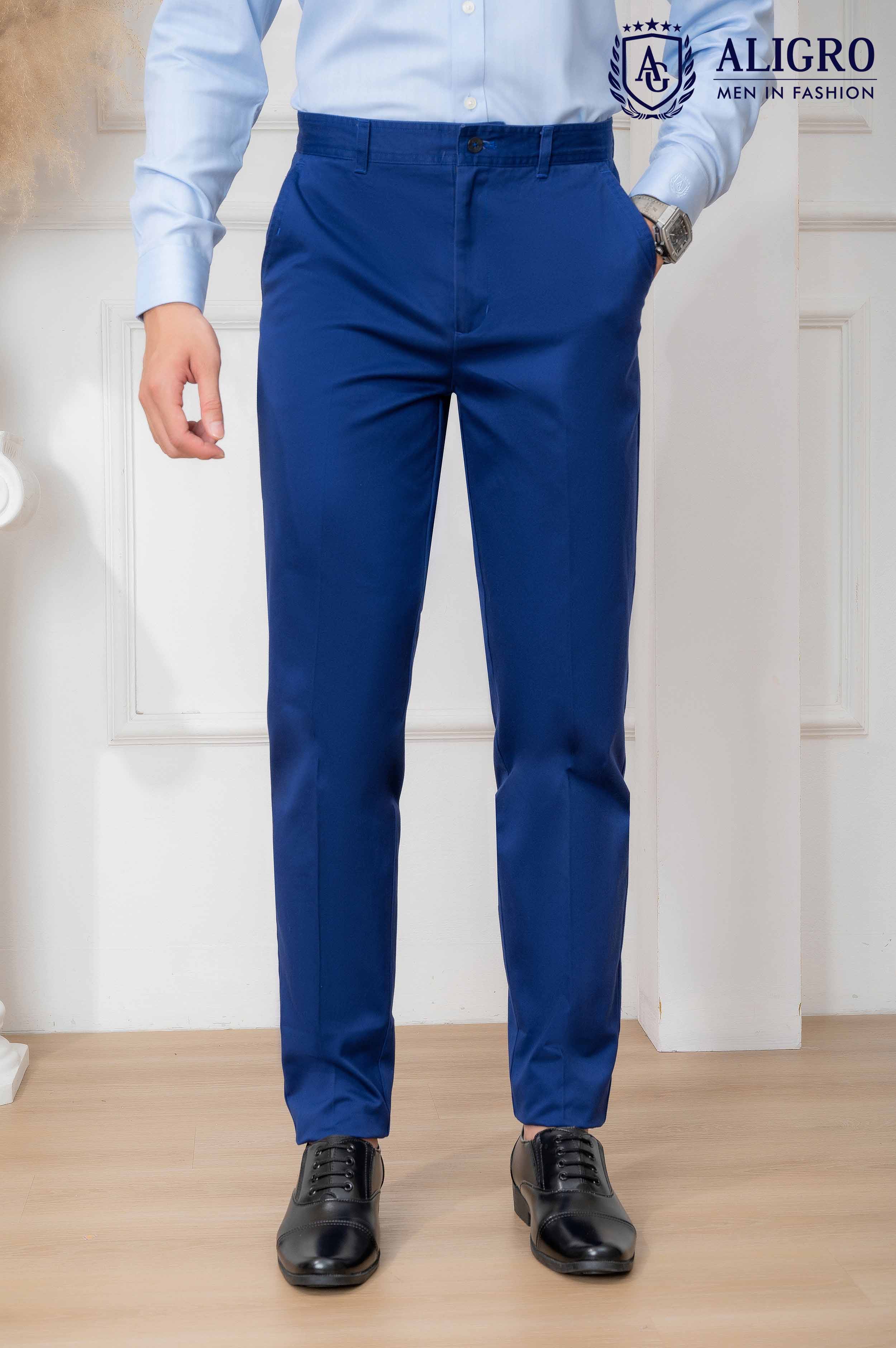 Quần kaki nam công sở cao cấp Aligro ALGK066 co giãn 4 chiều màu xanh đen