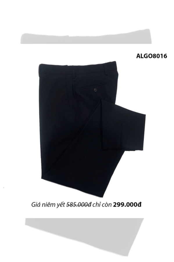 Quần âu nam công sở cao cấp Aligro ALGO8013 màu đen