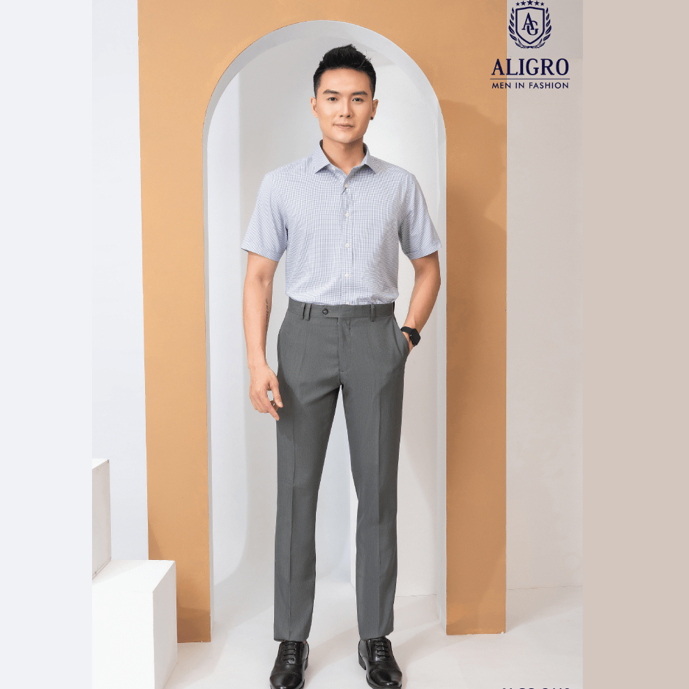 Quần âu nam công sở cao cấp Aligro ALGO1014 màu xám